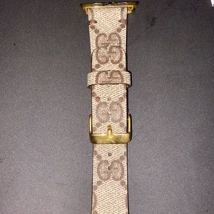 Brown Gucci Monogram Apple Watch Band- Upcycled